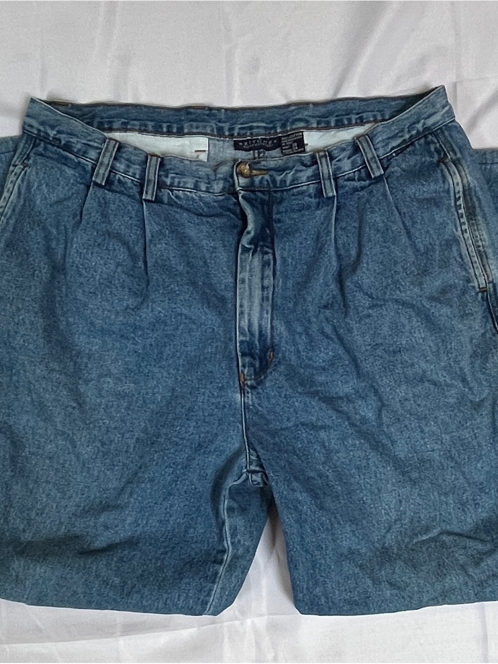 Vintage Britches Pleated Baggy Jeans Mens 38x27 Straight Leg Relaxed 90s Dad Y2K